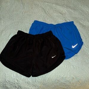 TWO PAIRS OF NIKE RUNNING SHORTS EUC - SIZE MEDIUM